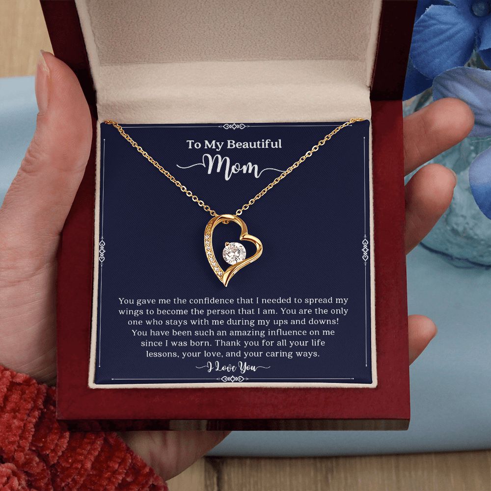 My Mom | To My Beautiful Mom I Love You - Forever Love Necklace