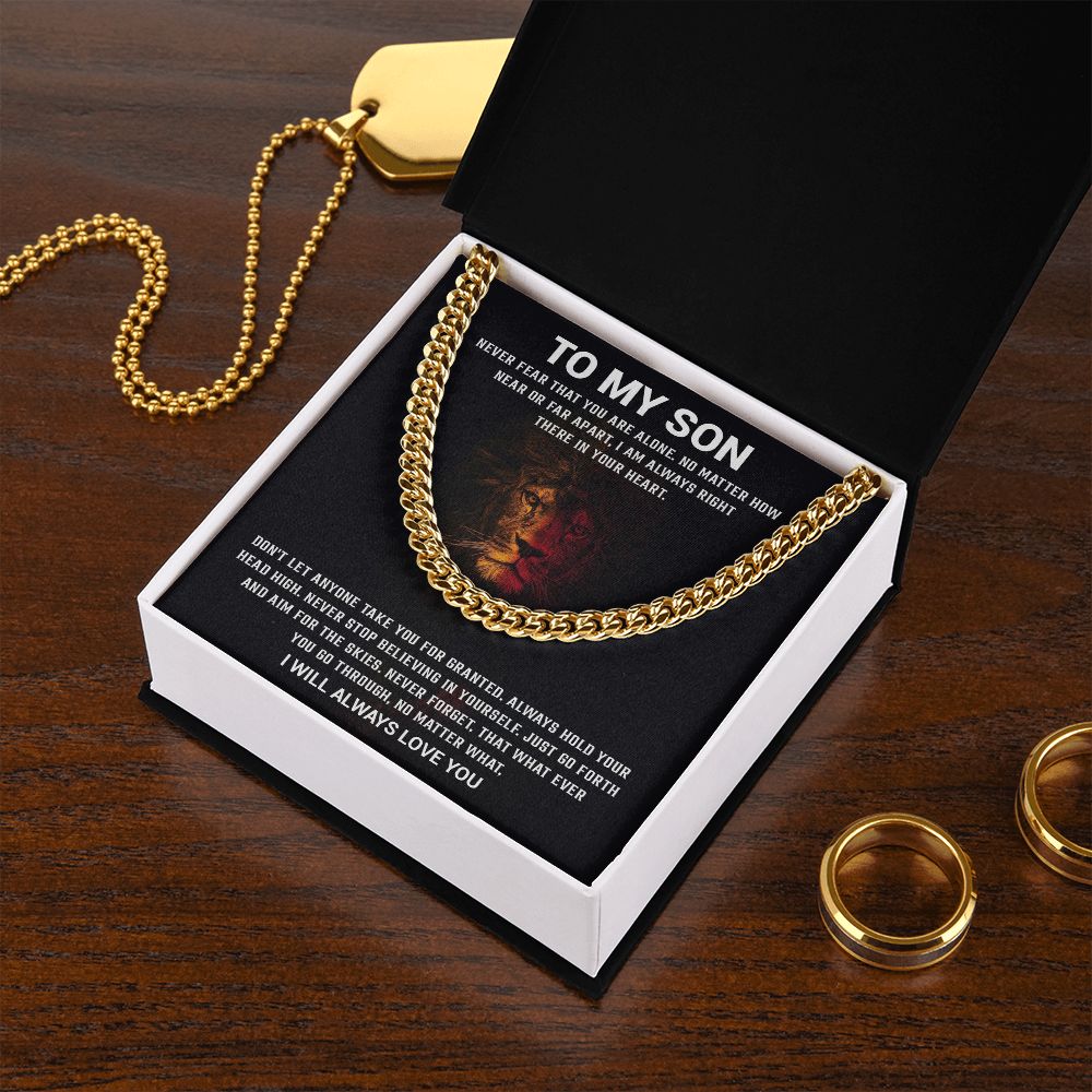 My Son | Be strong always - Cuban Link Chain