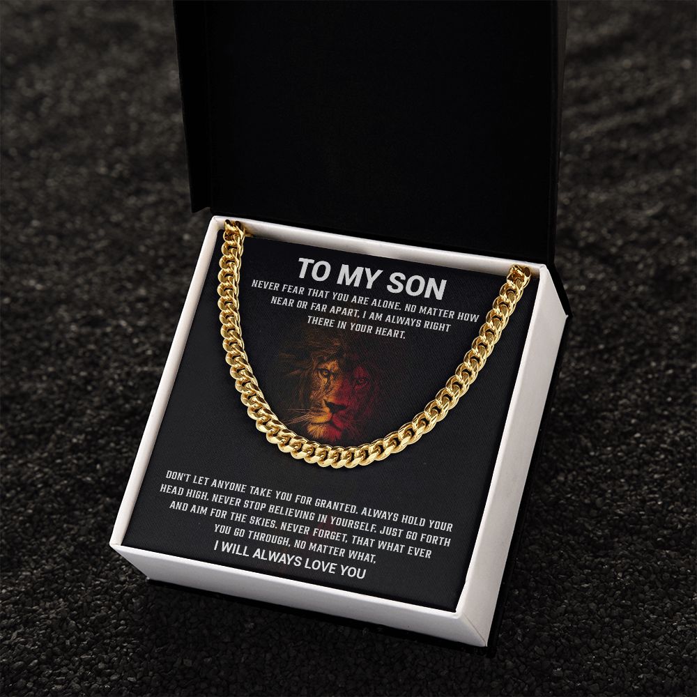 My Son | Be strong always - Cuban Link Chain