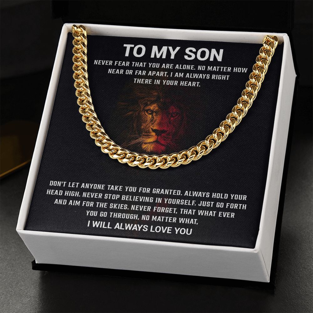 My Son | Be strong always - Cuban Link Chain