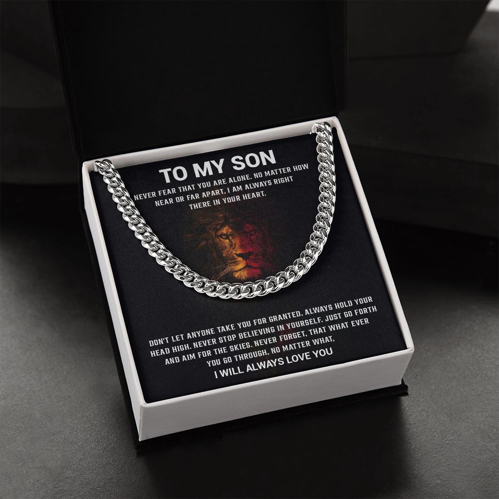 My Son | Be strong always - Cuban Link Chain