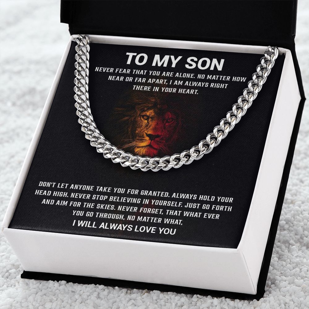 My Son | Be strong always - Cuban Link Chain