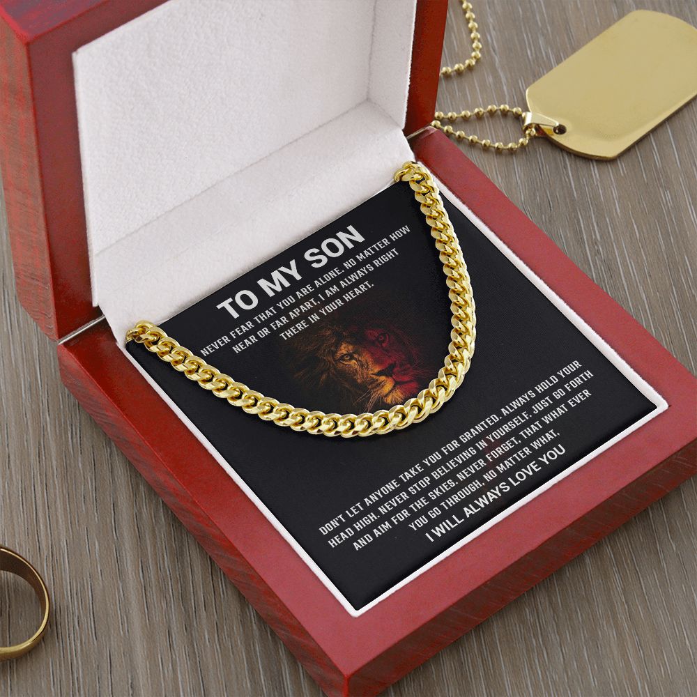 My Son | Be strong always - Cuban Link Chain