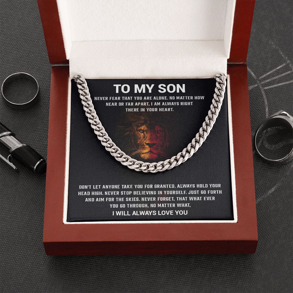 My Son | Be strong always - Cuban Link Chain