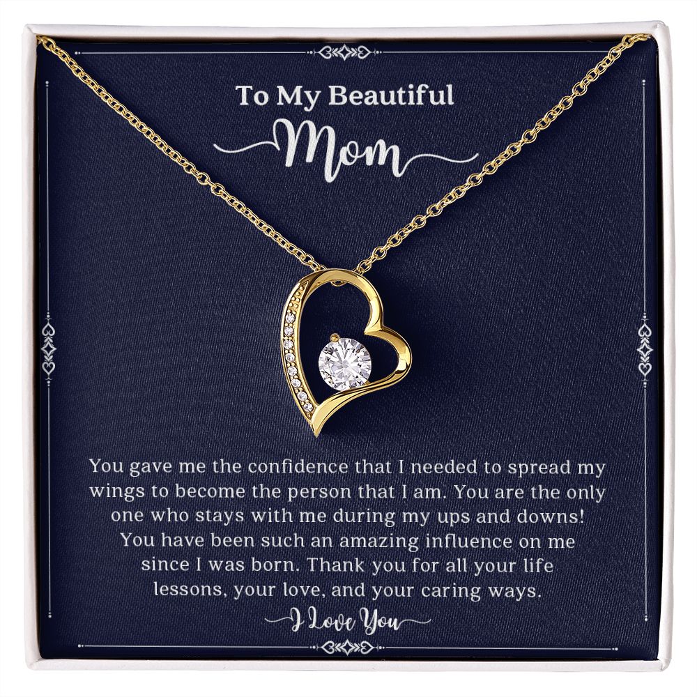 My Mom | To My Beautiful Mom I Love You - Forever Love Necklace