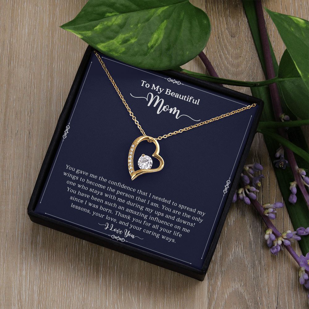 My Mom | To My Beautiful Mom I Love You - Forever Love Necklace