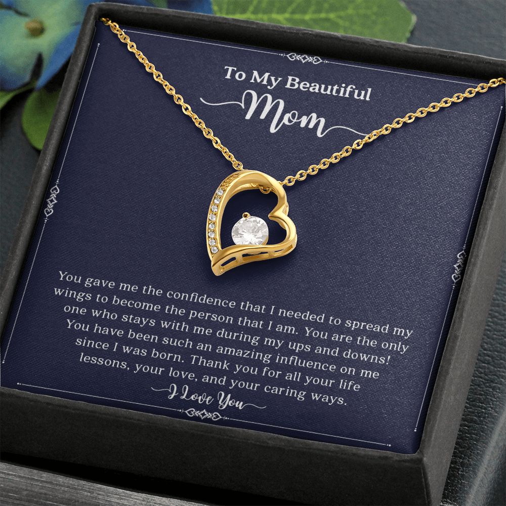 My Mom | To My Beautiful Mom I Love You - Forever Love Necklace